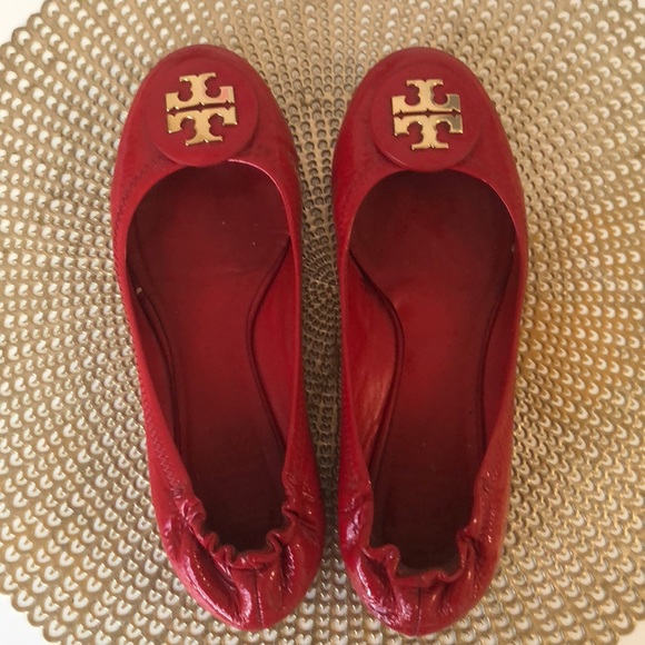 Red Tory Burch Flats - Picture 1 of 8